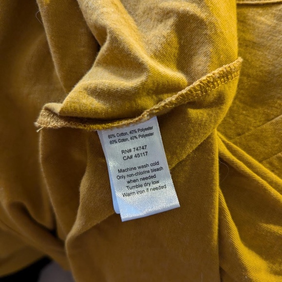 2 NWOT natural reflections v neck long sleeve tshirts orange yellow size 2xl xxl - Picture 3 of 3